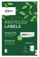 Avery Laser Recycled Address Label 99.1x38.1mm 14 Per A4 Sheet White (Pack 210 Labels) LR7163-15