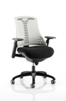 Flex Chair Black Frame With Moonstone White Back KC0072