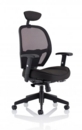 Denver Black Mesh Chair With Headrest KC0283