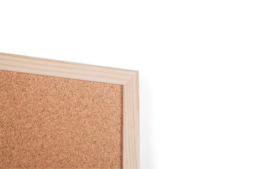 Bi-Office Cork Noticeboard Pine Wood Frame 400x300mm