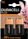 Duracell Plus Power 9V Alkaline Batteries (Pack 2) MN1604B2PLUS