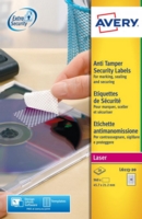 Avery Laser NoPeel Anti-Tamper Permanent Label 46x21mm 48 Per A4 Sheet White (Pack 960 Labels) L6113-20