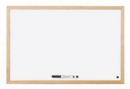 Bi-Office Non Magnetic Melamine Whiteboard Pine Wood Frame 900x600mm