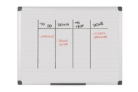 Bi-Office Maya Gridded Magnetic Lacquered Steel Whiteboard Aluminium Frame 1500x1200mm