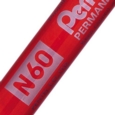 Pentel N60 Permanent Marker Chisel Tip 3.9-5.7mm Line Red (Pack 12)
