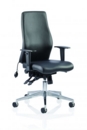 Onyx Black Soft Bonded Leather Without Headrest With Arms OP000099