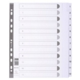 Exacompta Index 1-12 A4 Extra Wide 160gsm Card White with White Mylar Tabs