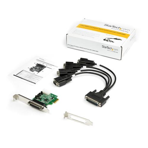 4 PT PCIE RS232 Serial Card Asix AX99100