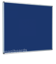 Magiboards Slim Frame Blue Felt Noticeboard Aluminium Frame 1500x1200mm