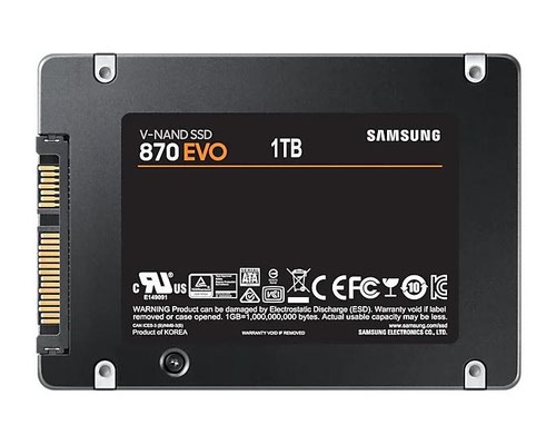 Samsung 1TB 870 EVO SATA 6Gbps VNAND 2.5 Inch Internal Solid State Drive 560MBs Read Speed 530Mbs Write Speed