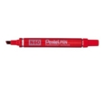 Pentel N60 Permanent Marker Chisel Tip 3.9-5.7mm Line Red (Pack 12)