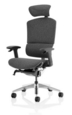 Ergo Click Plus Chair Grey Fabrimesh with Headrest PO000064
