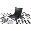 8 Port 1U 19in Rack Mount KVM Console
