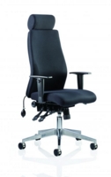 Onyx Black Fabric With Headrest With Arms OP000094