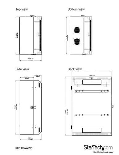 6U Vertical Server Cabinet 30in Deep