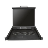 8 Port 1U 19in Rack Mount KVM Console