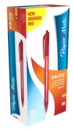 Paper Mate InkJoy 100 Retractable Ballpoint Pen 1.0mm Tip 0.7mm Line Red (Pack 20)