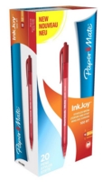 Paper Mate InkJoy 100 Retractable Ballpoint Pen 1.0mm Tip 0.7mm Line Red (Pack 20)