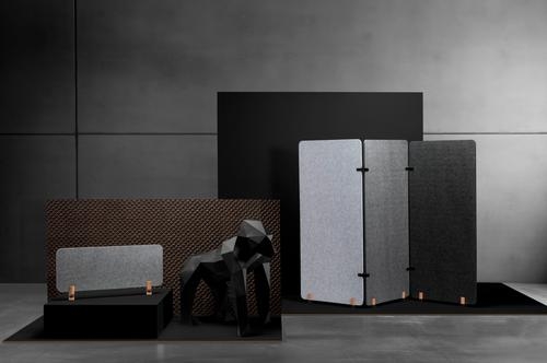 Bi-Office Archyi Sculpo (1000 x 400mm) Desk Panel Frameless Dark Grey