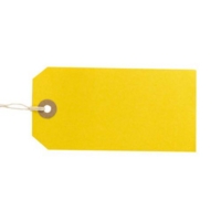 ValueX Reinforced Coloured Strung Tag 120x60mm Yellow (Pack 1000) T257824