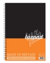 Silvine Luxpad FSC A4 Wirebound Hard Cover Notebook Ruled 160 Pages Black/Orange (Pack 6)