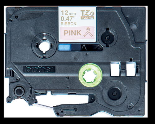 Brother Gold On Pink PTouch Ribbon 12mm x 4m - TZERE34