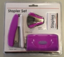 ValueX Stapler Staple Remover and Hole Punch Set Purple
