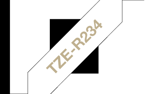 Brother Gold On White PTouch Ribbon 12mm x 4m - TZER234