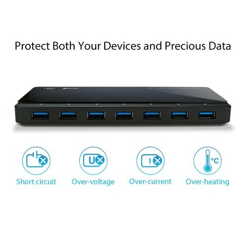 USB 3.0 7 Port Hub with 2 Charging Ports