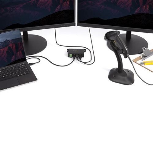Mountable 4 Port Rugged Ind USB Hub ESD