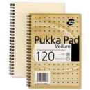 Pukka Pad Vellum A4 Wirebound Card Cover Ruled 120 Pages Yellow (Pack 3)