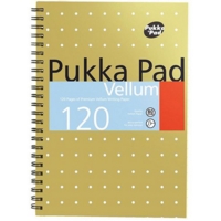 Pukka Pad Vellum A5 Wirebound Card Cover Ruled 120 Pages Yellow (Pack 3)