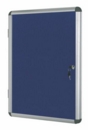 Bi-Office Enclore Blue Felt Lockable Noticeboard Display Case 20 x A4 1160x1288mm