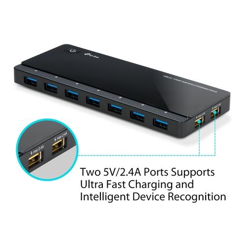USB 3.0 7 Port Hub with 2 Charging Ports