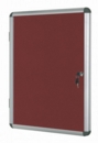Bi-Office Enclore Burgundy Felt Lockable Noticeboard Display Case 9 x A4 720x981mm