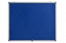 Bi-Office Enclore Blue Felt Lockable Noticeboard Display Case 6 x A4 700x653mm