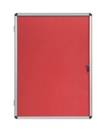 Bi-Office Enclore Red Felt Lockable Noticeboard Display Case 9 x A4 720x981mm