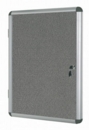 Bi-Office Enclore Grey Felt Lockable Noticeboard Display Case 20 x A4 1160x1288mm