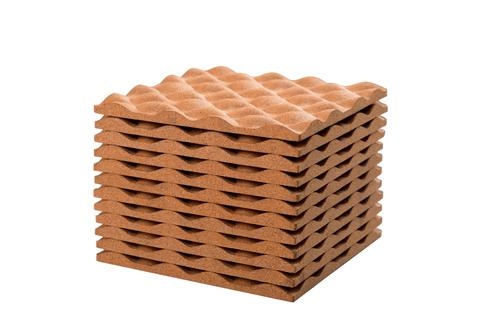 Bi-Office Archyi Ripple (200 x 200 mm) Cork Tiles Pack 12