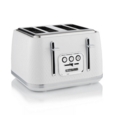 Elegance 4 Slice Toaster White Textured