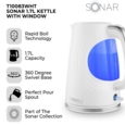 Sonar 1.7L Kettle with Window White