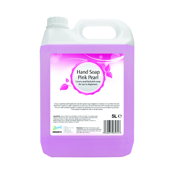 2Work Hand Soap Pink Pearl 5 Litre Bulk Bottle 2W03974