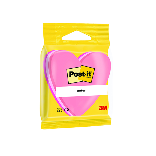 Post-it Notes 70 x 70mm Heart Pink (12 Pack) 2007H