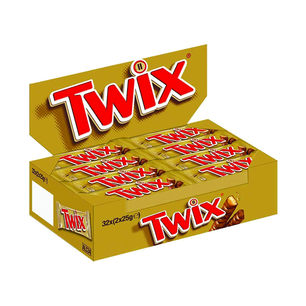 Twix Chocolate Bars 50g (Pack of 32) 100560
