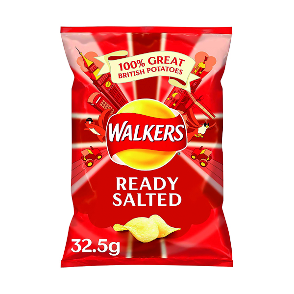 Walkers Ready Salted Crisps 32.5g (32 pack) 121797
