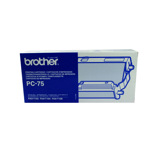 Brother PC-75 Thermal Transfer Ink Ribbon Black PC75
