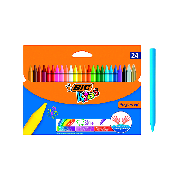 Bic Plastidecor Crayons (24 Pack) 829772