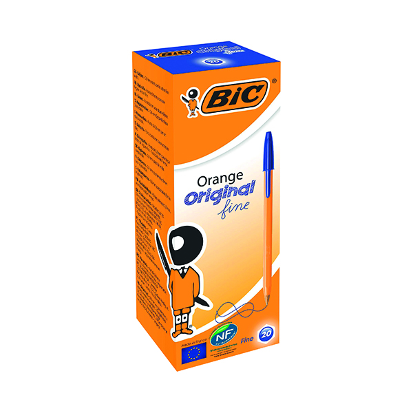 Bic Orange Fine Ballpoint Pen Blue (20 Pack) 1199110111
