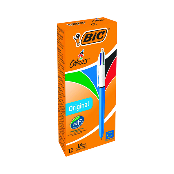 Bic 4 Colours Retractable Ballpoint Pen (12 Pack) 801867