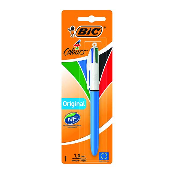 Bic Black/Blue/Red/Green 4 Colour Pen Medium (10 Pack) 8032232
